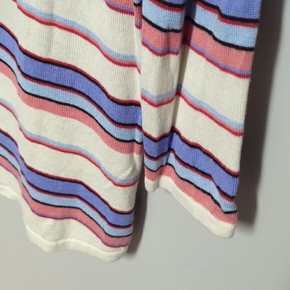 Talbots Striped V Neck Sweater - Picture 3 of 6